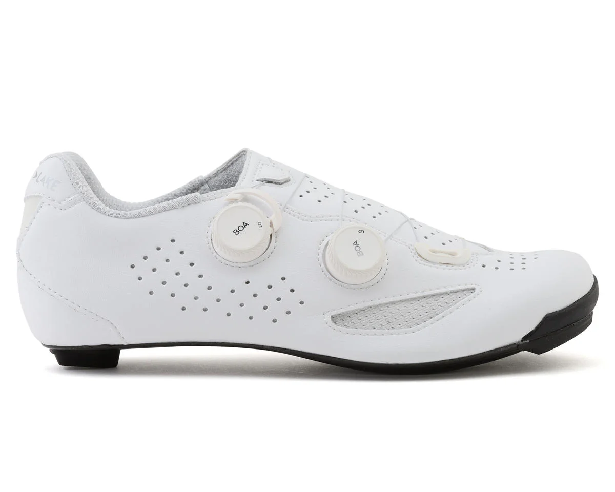 Lake Cycling CX239-X Road Shoes (White/White Clarino) (Wide Width) (43) (Wide)